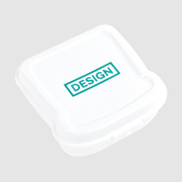 Brotdose Tampondruck Draufsicht