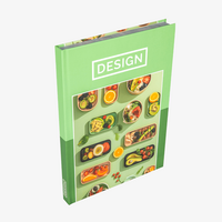 Buch, farbig bedruckt, Motiv, aufgestellt