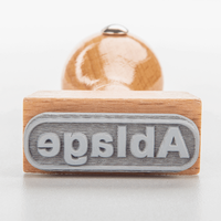 Stempel, liegend mit Motiv, Holz