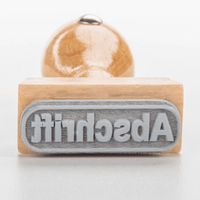 Stempel, liegend mit Motiv, Holz