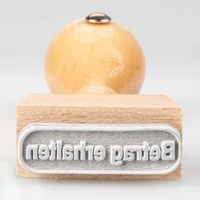 Stempel, liegend mit Motiv, Holz