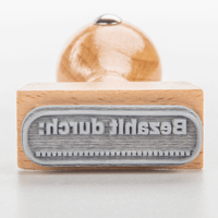 Stempel, liegend mit Motiv, Holz