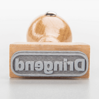 Stempel, liegend mit Motiv, Holz