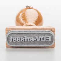 Stempel, liegend mit Motiv, Holz