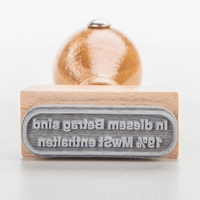 Stempel, liegend mit Motiv, Holz