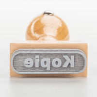 Stempel, liegend mit Motiv, Holz