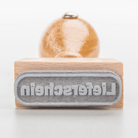 Stempel, liegend mit Motiv, Holz