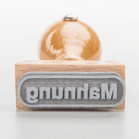 Stempel, liegend mit Motiv, Holz