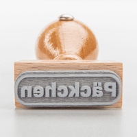 Stempel, liegend mit Motiv, Holz