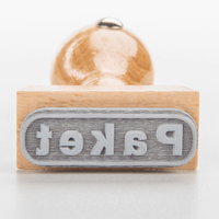 Stempel, liegend mit Motiv, Holz