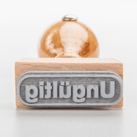 Stempel, liegend mit Motiv, Holz