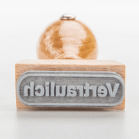 Stempel, liegend mit Motiv, Holz