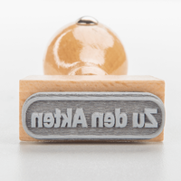 Stempel, liegend mit Motiv, Holz