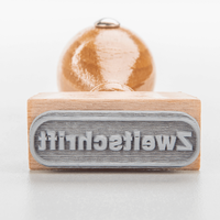 Stempel, liegend mit Motiv, Holz