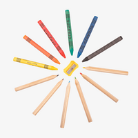 Bunt- und Holzstifte-Set 13-teilig inkl. Spitzer, 4/0-farbig einseitig bedruckt
