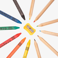 Bunt- und Holzstifte-Set 13-teilig inkl. Spitzer, 4/0-farbig einseitig bedruckt