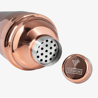 liegender Kupfferfarbener Shaker ohne Kappe mit Deckel