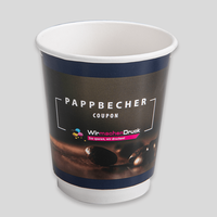 Coupon Becher 300ml, 4/4-farbig (CMYK), Vorderansicht
