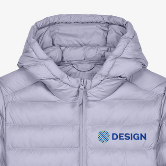 Damen-Steppjacke, Voyager 2.0 - Stanley/Stella, Detail Kragen und Stick