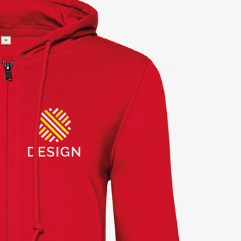 Damen-Sweatjacke, Organic - B&C Collection, Druck vorne