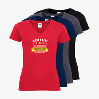 Damen-T-Shirt FOTL, Basic V-Neck - Motiv Abitur Lernen, Farbauswahl