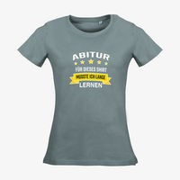Damen-T-Shirt Russell, Organic - Motiv Abitur Lernen