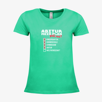 Damen-T-Shirt B&C, Premium - Motiv Abitur Plan