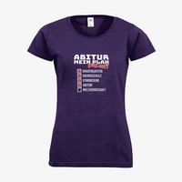 Damen-T-Shirt FOTL, Basic Rundhals - Motiv Abitur Plan, Detailansicht