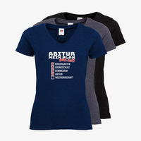 Damen-T-Shirt FOTL, Basic V-Neck - Motiv Abitur Plan, Farbauswahl