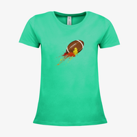 Damen-T-Shirt B&C, Premium - Motiv American Football Bunt