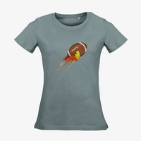 Damen-T-Shirt Russell, Organic - Motiv American Football Bunt