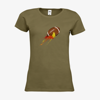 Damen-T-Shirt FOTL, Premium - Motiv American Football Bunt