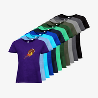 Damen-T-Shirt B&C, Basic - Motiv American Football Bunt, Farbauswahl