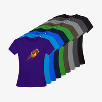 Damen-T-Shirt B&C, Organic - Motiv American Football Bunt, Farbauswahl