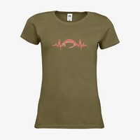 Damen-T-Shirt FOTL, Premium - Motiv American Football EKG-Linie