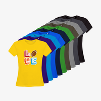 Damen-T-Shirt B&C, Organic - Motiv American Football Love, Farbauswahl