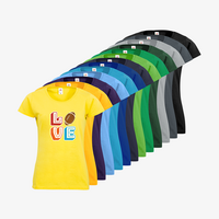 Damen-T-Shirt FOTL, Basic Rundhals - Motiv American Football Love, Farbauswahl