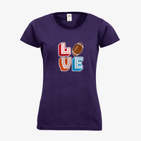 Damen-T-Shirt FOTL, Basic Rundhals - Motiv American Football Love