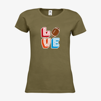 Damen-T-Shirt FOTL, Premium - Motiv American Football Love
