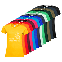 Damen-T-Shirt FOTL, Premium - Motiv Frohe Weihnachten, Farbauswahl