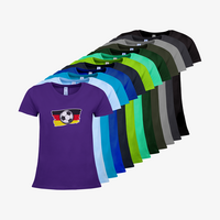 Damen-T-Shirt B&C, Premium - Motiv Fußball Deutschland, Farbauswahl