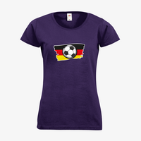 Damen-T-Shirt FOTL, Basic Rundhals - Motiv Fußball Deutschland