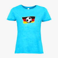 Damen-T-Shirt B&C, Basic - Motiv Fußball Deutschland