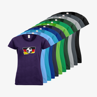 Damen-T-Shirt FOTL, Basic Rundhals - Motiv Fußball Deutschland, Farbauswahl
