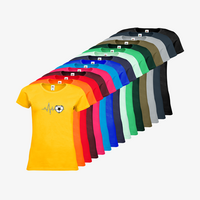 Damen-T-Shirt FOTL, Premium - Motiv Fußball EKG-Linie, Farbauswahl