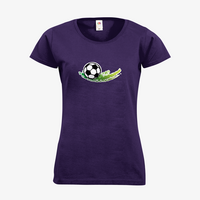 Damen-T-Shirt FOTL, Basic Rundhals - Motiv Fußball Grün