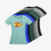 Damen-T-Shirt Russell, Organic - Motiv Fußball Spanien, Farbauswahl