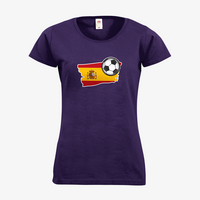 Damen-T-Shirt FOTL, Basic Rundhals - Motiv Fußball Spanien
