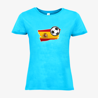Damen-T-Shirt B&C, Basic - Motiv Fußball Spanien
