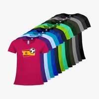 Damen-T-Shirt B&C, Premium - Motiv Fußball Spanien, Farbauswahl